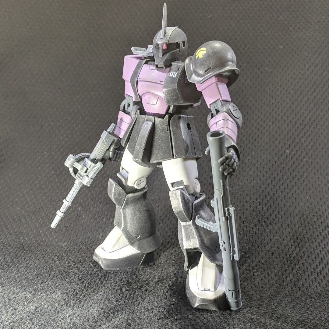 Paypayフリマ 組立完成品 完成品 Hguc旧ザク黒い三連星仕様