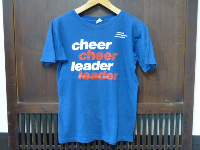 USA古着　Tシャツ Champion 70s ブルーバー M cheer leader チャンピオン 紺 ネイビー ビンテージ アメリカ製_画像1