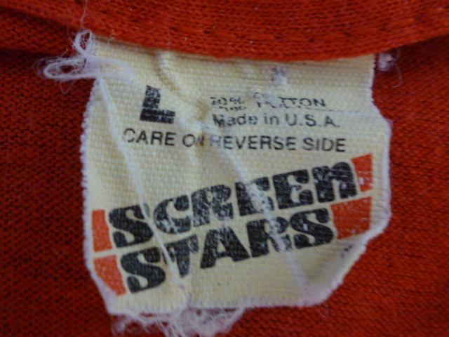 USA古着　Tシャツ SCREEN STARS L FIRE DEPT 赤 レッド 80S スクリーンスター アメリカ製 ファイヤーデプト_画像3