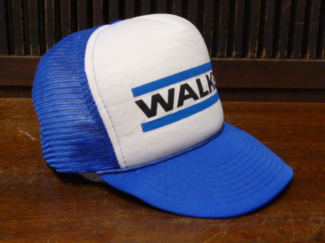 USA古着 メッシュキャップ 青 ブルー WALKER ベースボールキャップ 帽子 70s 80s ツートンカラーの画像1