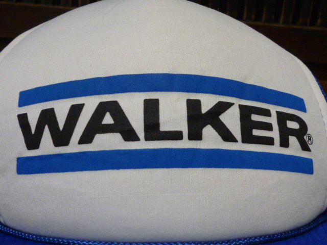USA古着 メッシュキャップ 青 ブルー WALKER ベースボールキャップ 帽子 70s 80s ツートンカラーの画像6