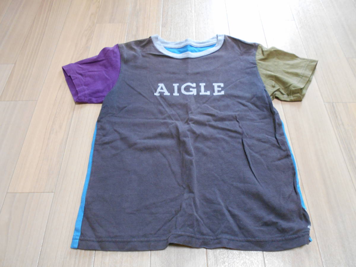 OSHKOSH( Oshkosh )*AIGLE(eigru)*Any FAM short sleeves shirt ×2 sheets * tank top ×1 pieces set size 130cm secondhand goods 