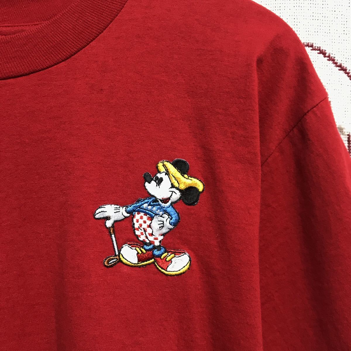 アメリカ古着　90年代　USA製　刺繍　バックプリント　ゴルフ　ミッキーマウス　ディズニー　Disney ヴィンテージ ビンテージ