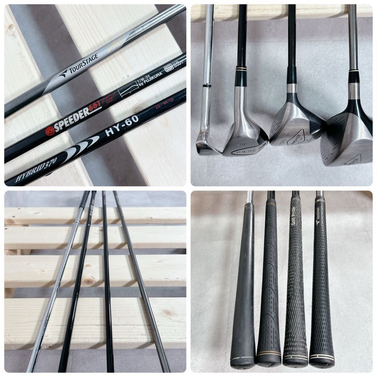 W862 BRIDGESTONE TOURSTAGE メンズ ゴルフ クラブ セット 14点 黒 キャディバッグ 初心者 入門 