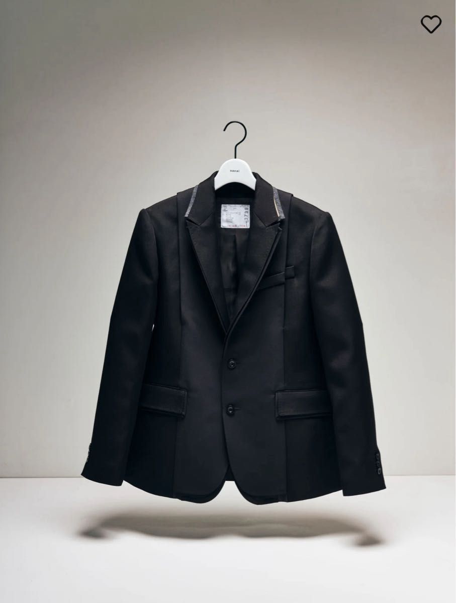 ジャケット sacai Balzer double-breasted wool and silk (25 07796 817) sacai 25AW Doeskin×Double Faced Silk Cotton Jacket|Yahoo