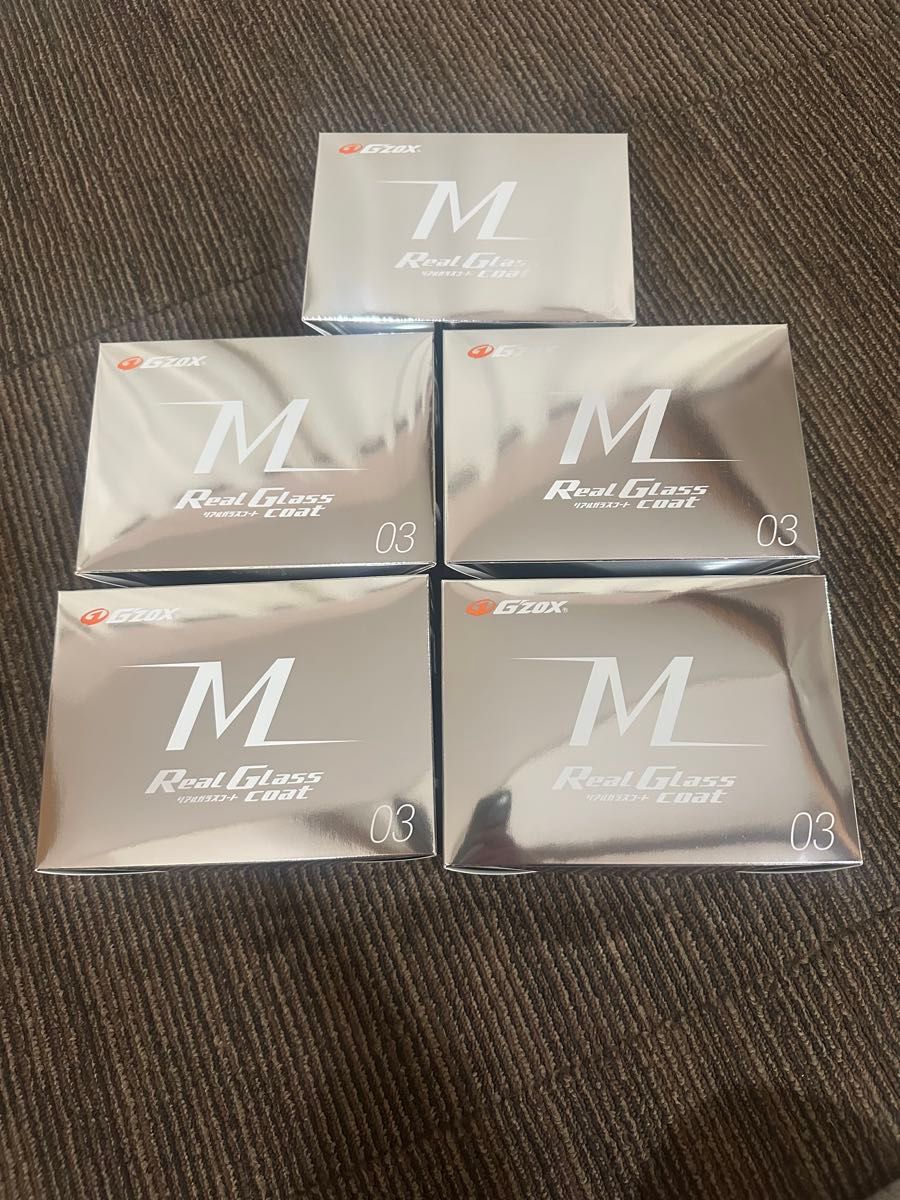 新品未開封 車用G'zox M ガラスコーティング剤!! 激安でお譲りします。 G'zox リアルガラスコート M コーティング剤 新品未使用品 5個