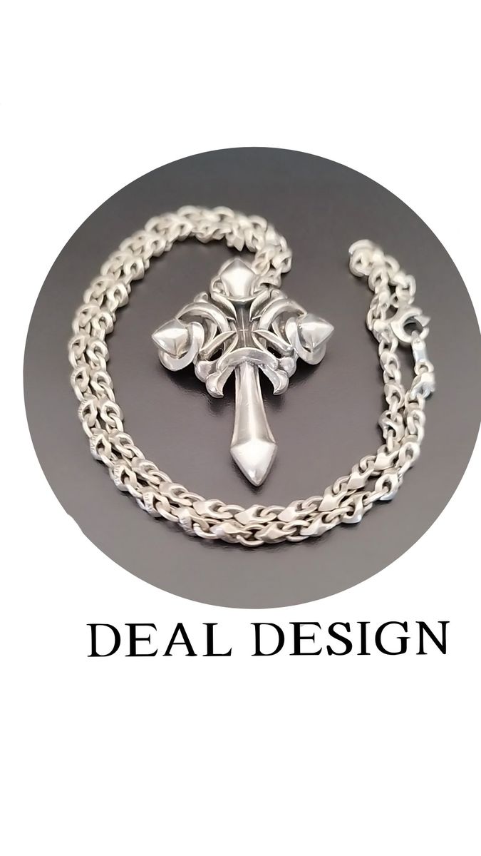 DEAL DESIGN◎ネックレス◎クロス◎SILVER925◎シルバー925 デザインチェーン ペンダント トップ