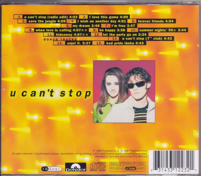 MC ERIK ＆ BARBARA/U Can't Stop/EU盤/中古CD!!37935_画像3