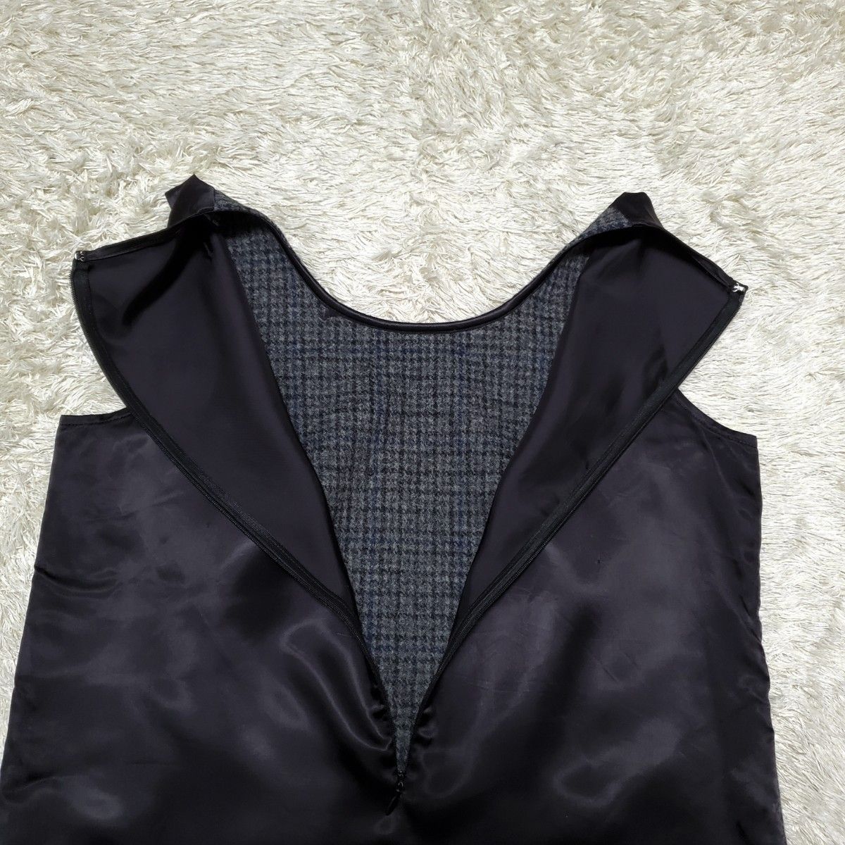 コムデギャルソン キャミソール/ジレ 美品 COMME des GARCONS キャミソール ジレ チェック ウール