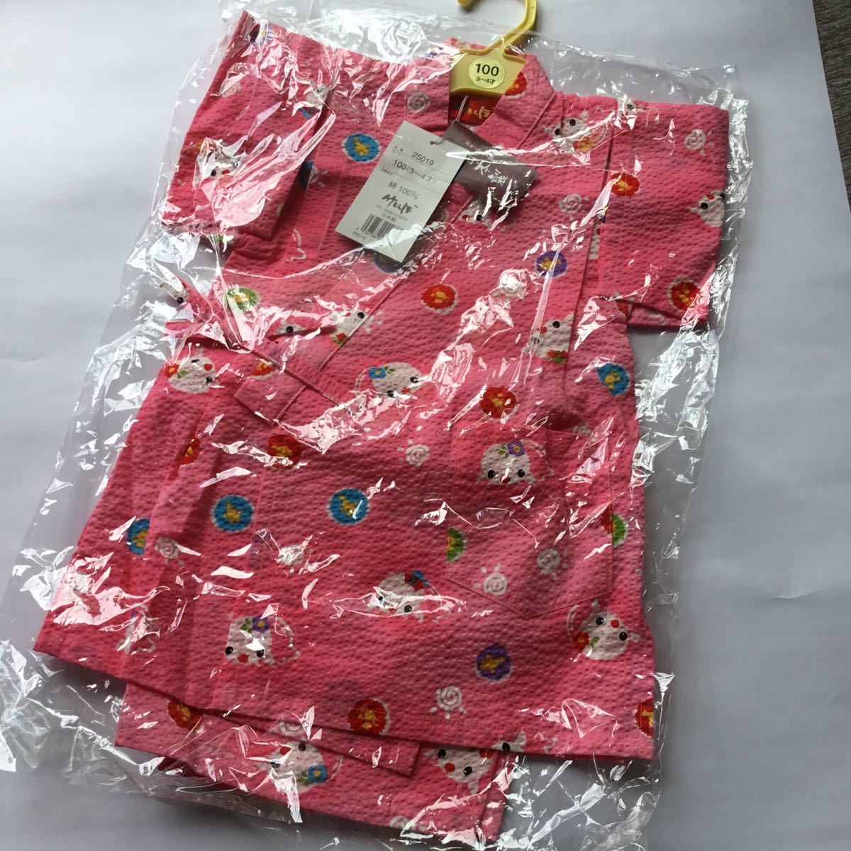 新品 甚平 女の子 100 3〜4 才 竹とんぼ|PayPayフリマ 竹とんぼ ピンクのお花&うちわ柄甚平