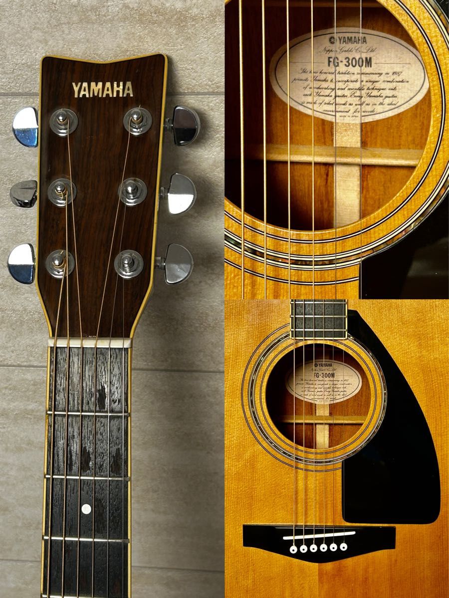 すぐ使える ジャパビン YAMAHA FG-300M トップ単板 調整済み すぐ使える ジャパビン 1970年代 YAMAHA FG-300M トップ単板