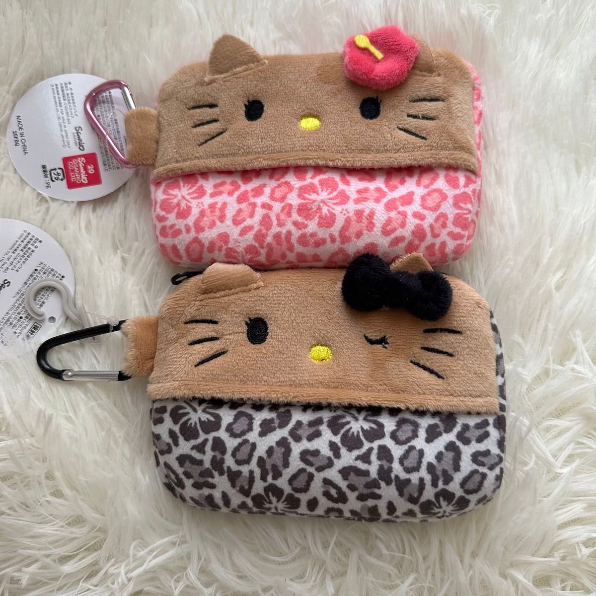 日焼けキティ キティ アベイル ケース ヒョウ柄Hello Kitty 小物入れ 新品未使用】日焼けキティ ハローキティ マルチティッシュケース