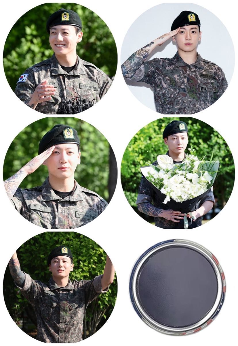 BTS ジョングク マグネット フォトカ BTS グク ジョングク マグネット 5点 58mm 磁石 韓国グッズ
