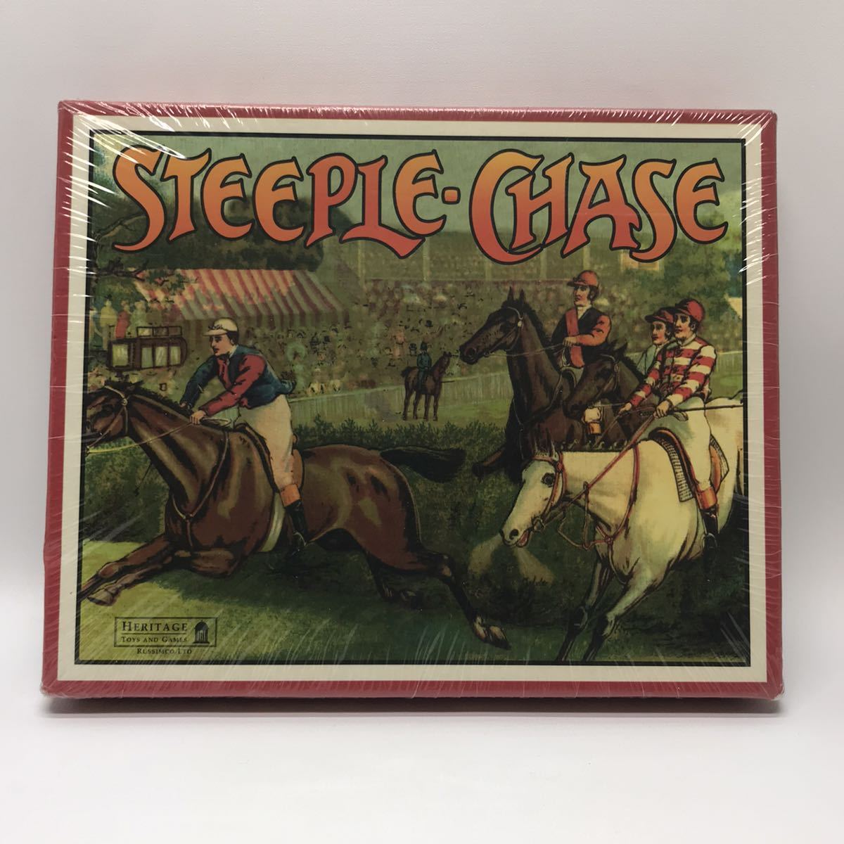 【新品・未開封】STEEPLE ・ CHASE ボードゲーム 競馬 スゴロク 双六 キーストーン 1900年代 復刻 レトロ レア_画像1