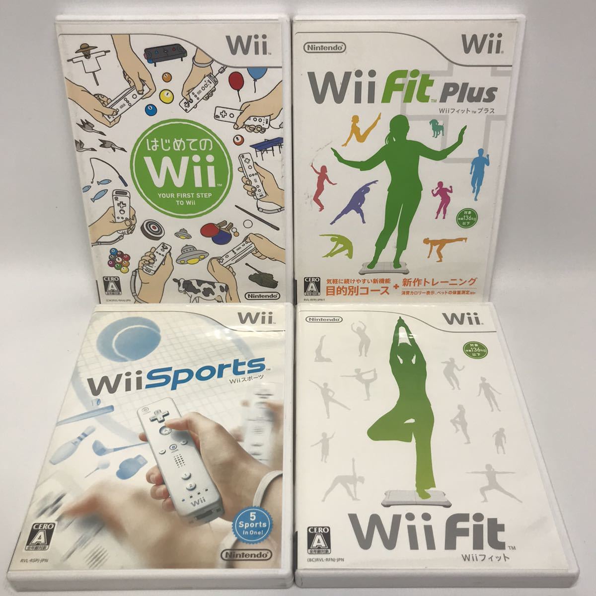 代購代標第一品牌 樂淘letao 中古品 Wii ソフト4本セットはじめてのwii Wiiスポーツ Wii Fit Wii Fit Plus 任天堂起動確認済d 代購代標第一品牌 樂淘letao 中古品 Wii ソフト4本セットはじめてのwii Wiiスポーツ Wii Fit Wii Fit Plus 任天堂起動確認済d