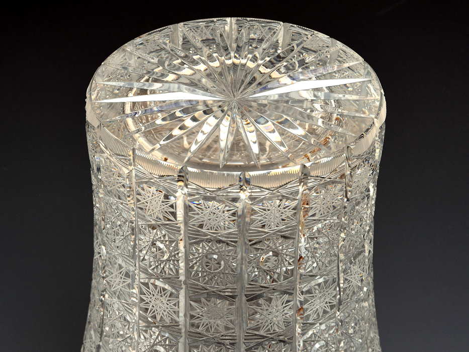 ボヘミア Bohemian Glass クリスタルガラス フラワーベース PBO24％ 花器 花生 花瓶 硝子 ガラス工芸 西洋美術 現代工芸　b8342o_画像6
