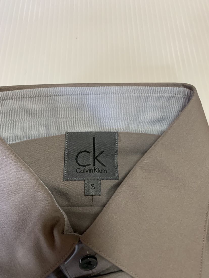 * unused Calvin Klein Calvin * Klein ck long sleeve shirt cutter shirt S size large gray 