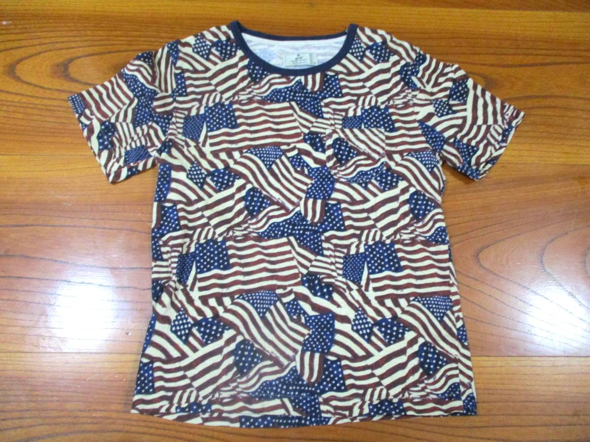 即決！綺麗な商品！grn アメリカ国旗柄デザイン アメカジ Tシャツ Ⅱ Msize表記 _画像2