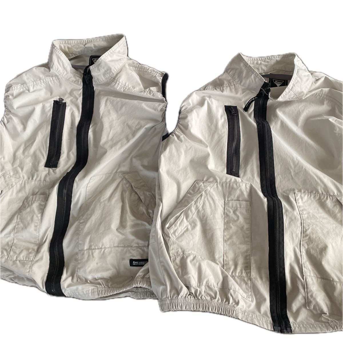 ＸEBEC  ジーベック空調服ベスト　グレー　【Ｌサイズ】2枚セット　　綿100