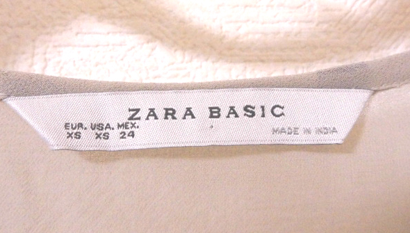 お得♪ 即決有　ZARA BASIC　ザラ　グレージュ　刺繍入り　ワンピース　〒198_画像4