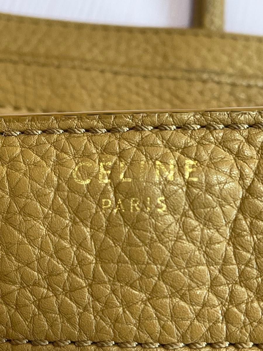 CELINE セリーヌ　ラゲージ　マイクロショッパー　ハンドバッグ　キャメル