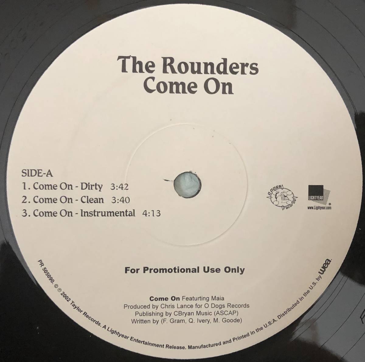 US PROMO ONLY レア盤 / THE ROUNDERS / COME ON / ROUNDERS ANTHEM / 2002 HIPHOP CLUB HIT_画像1