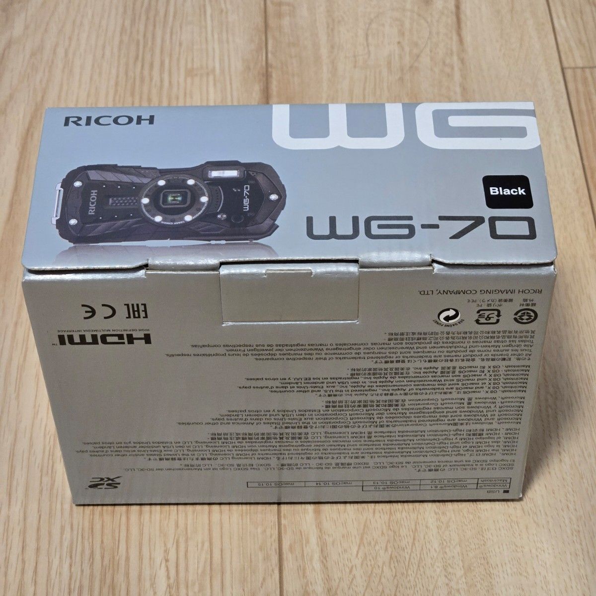 RICOH - 保証書未記入　RICOH コンパクトデジカメ WG-70 BLACK RICOH WG-70 ブラック 防水デジタルカメラ 新品未開封 保証書無