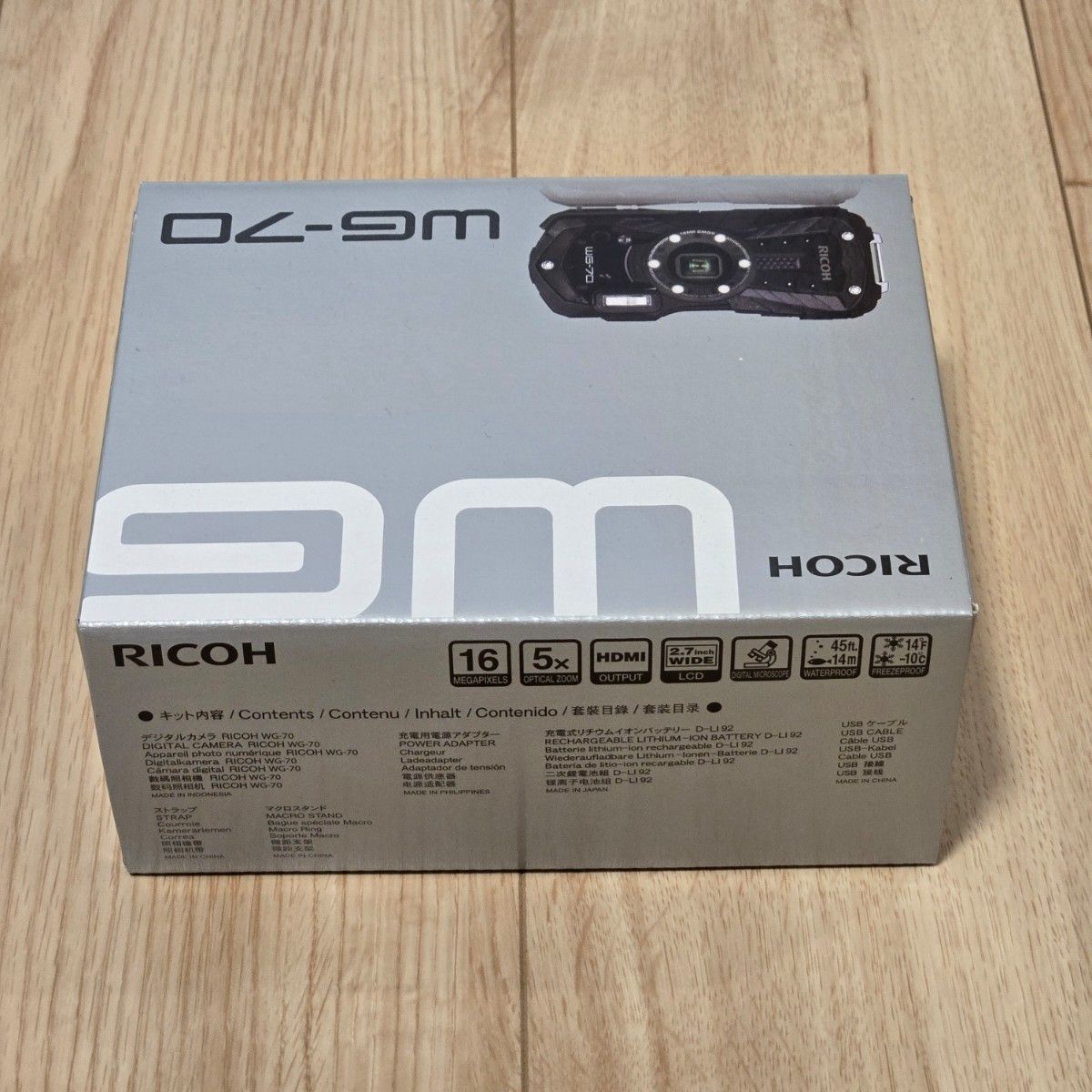RICOH WG-70 ブラック 防水デジタルカメラ 新品未開封 保証書無