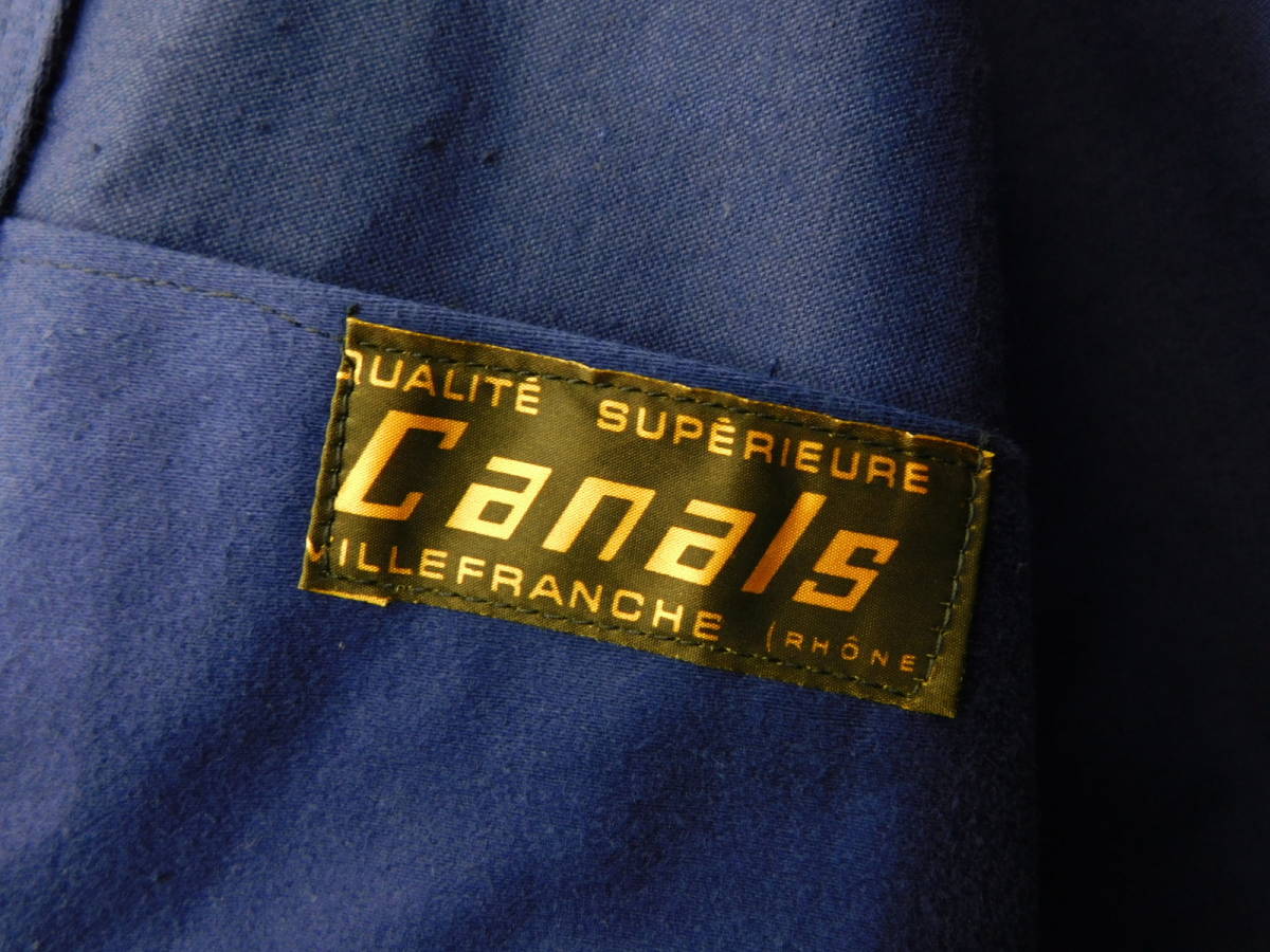 30s40s50s ビンテージ フランス モールスキン カバーオール ブルー ミントコンディション_画像9