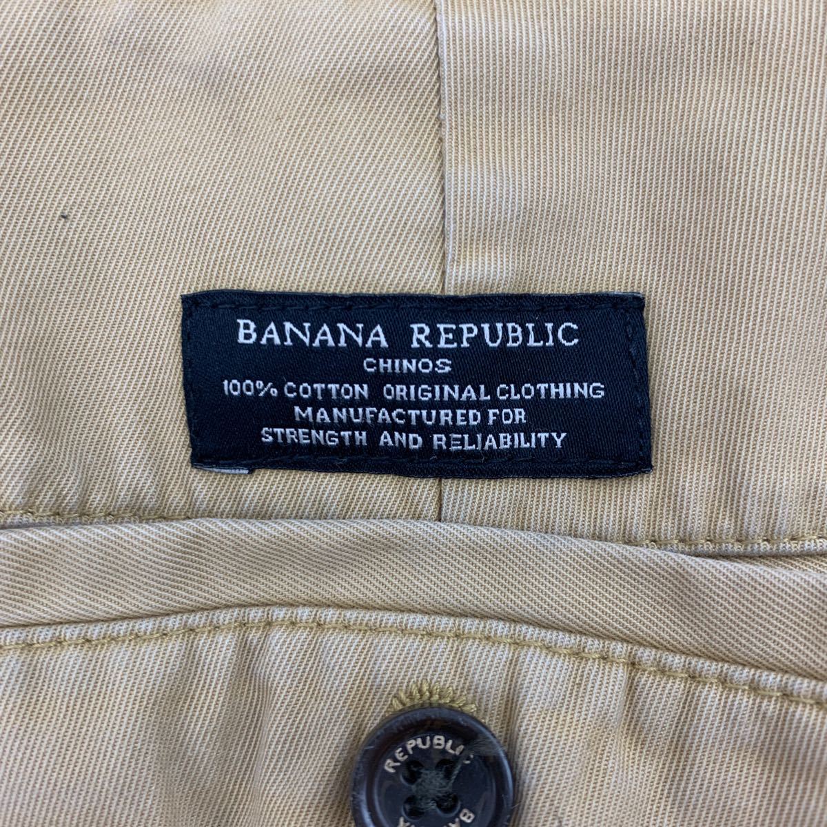  Banana Republic * beautiful tight Silhouette * slim cotton pants chino pants beige W31 adult casual BANANA REPUBLIC#vv