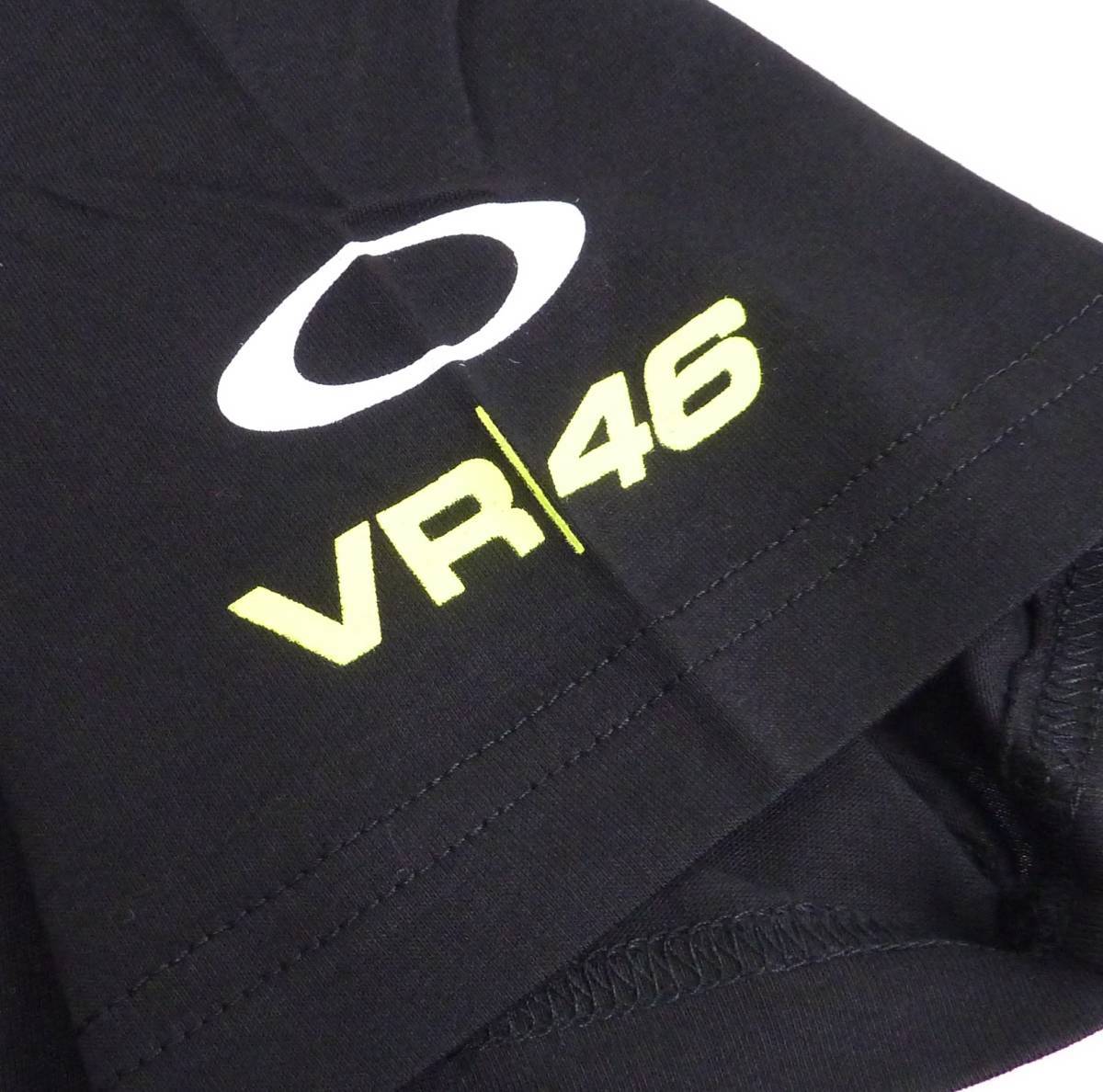 VR46 モンスターエナジー MONSTER ENERGY ビッグ46デザイン イタリアンフラッグ 半袖 Tシャツ （ブラック） (M) [並行輸入品]_画像6
