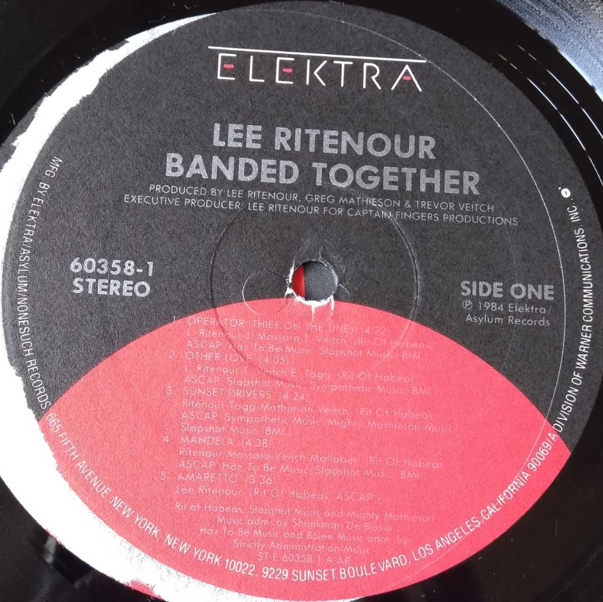 usLP Lee Ritenour //Banded Together発売 1984年_画像2
