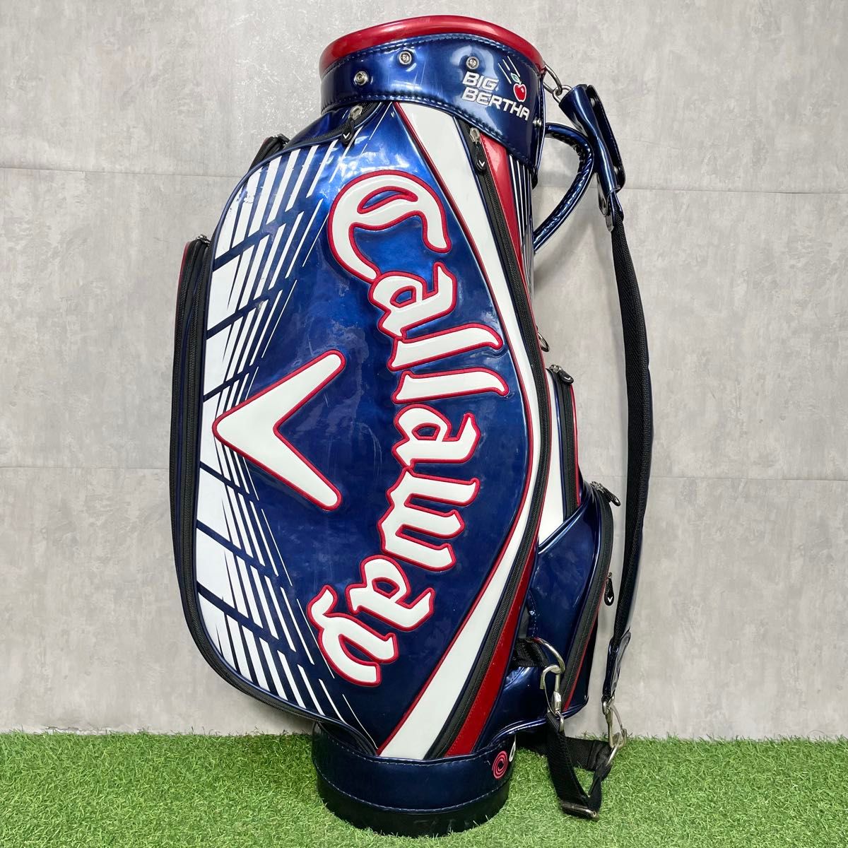 キャロウェイ ツアーキャディバック 本革 ビンテージ Callaway キャロウェイ ツアーモデル キャディバッグ ゴルフ