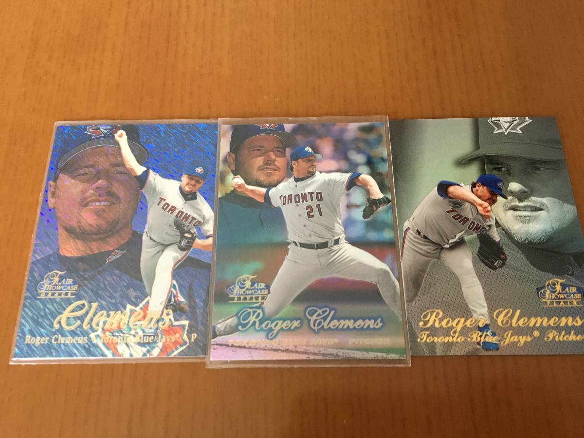 【MLB通算354W】Roger Clemens ３枚　【1998 Flair Showcase Row1,2,3】_画像1