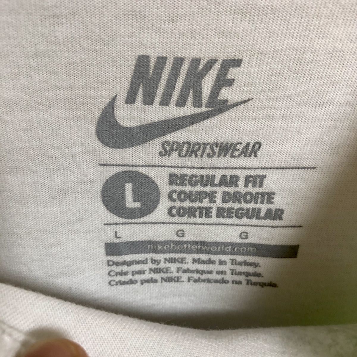 NIKE ナイキ スニーカー ラジカセ レインボーカラー　虹色 ビッグプリント ビッグロゴ メンズ ユニセックス 半袖Tシャツ TEE L 古着