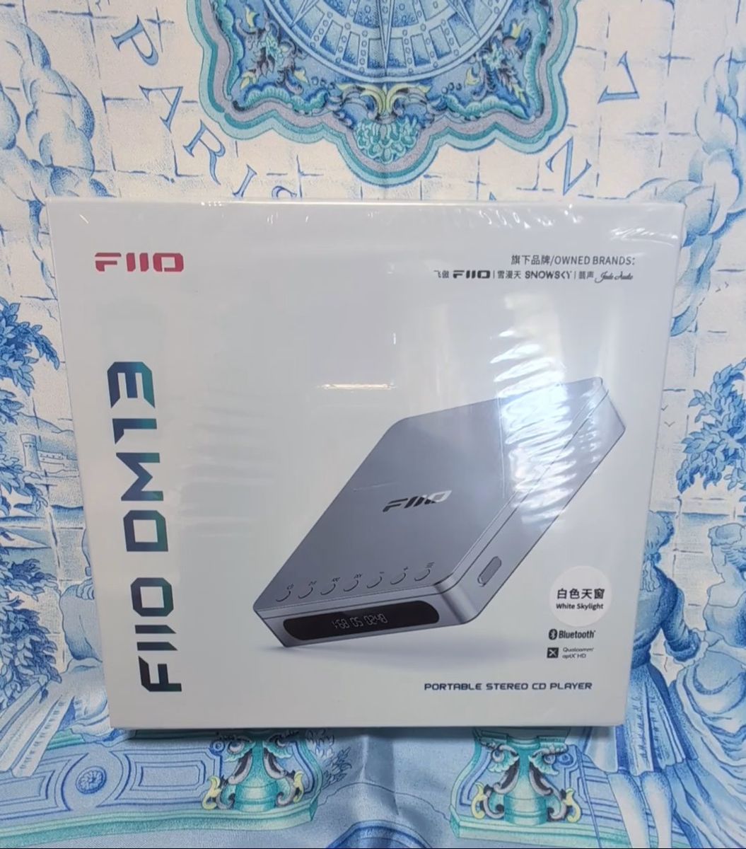 未開封■FiiOバランス接続CDプレイヤー【FiiO DM13】ポータブルCD(透明)■CDリッピング:Bluetooth接続■