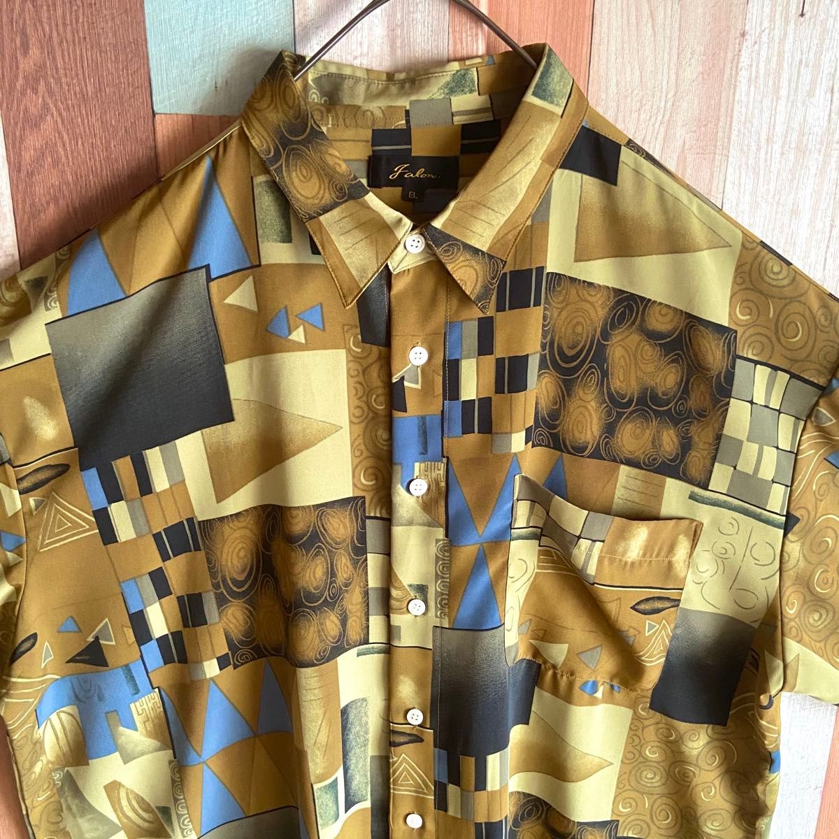 90s 00s vintage 古着 総柄シャツ ビッグシルエット y2k