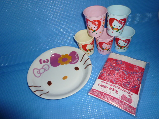 a* unused * not for sale *2015 year mistake doHELLO KITTY Hello Kitty curry plate 20.5cm. PET bottle case other 3 point 