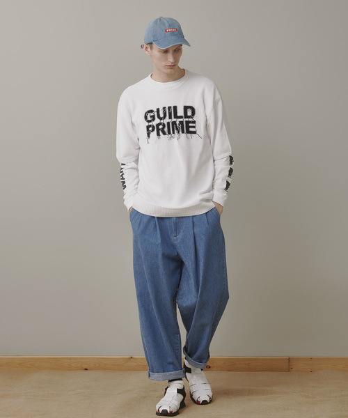 GUILD PRIME hard woshu tuck Denim 73 regular price 18700 pants Guild prime camouflage Loveless 