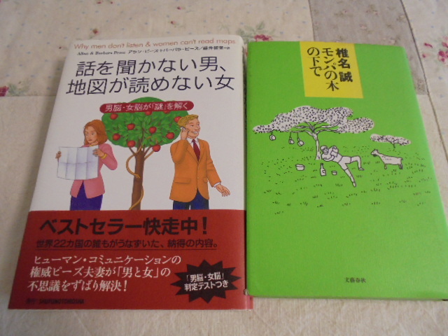 2冊「モンパの木の下で 椎名誠」「話を聞かない男、地図が読めない女」_画像1