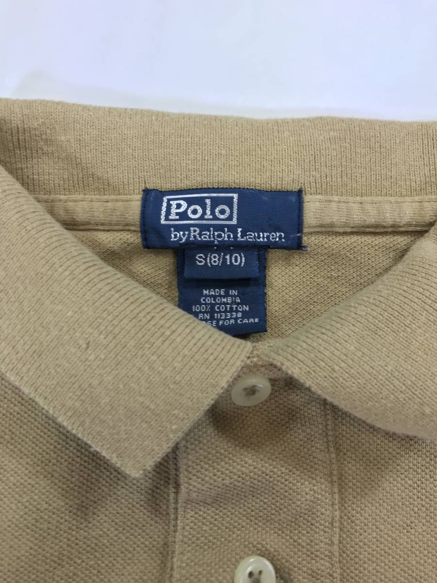 古着 19874 boy's S(8/10) 半袖 シャツ polo ポロ ラルフローレン USA コットン ビンテージ オリジナル vintage 80 90 old オールド_画像3