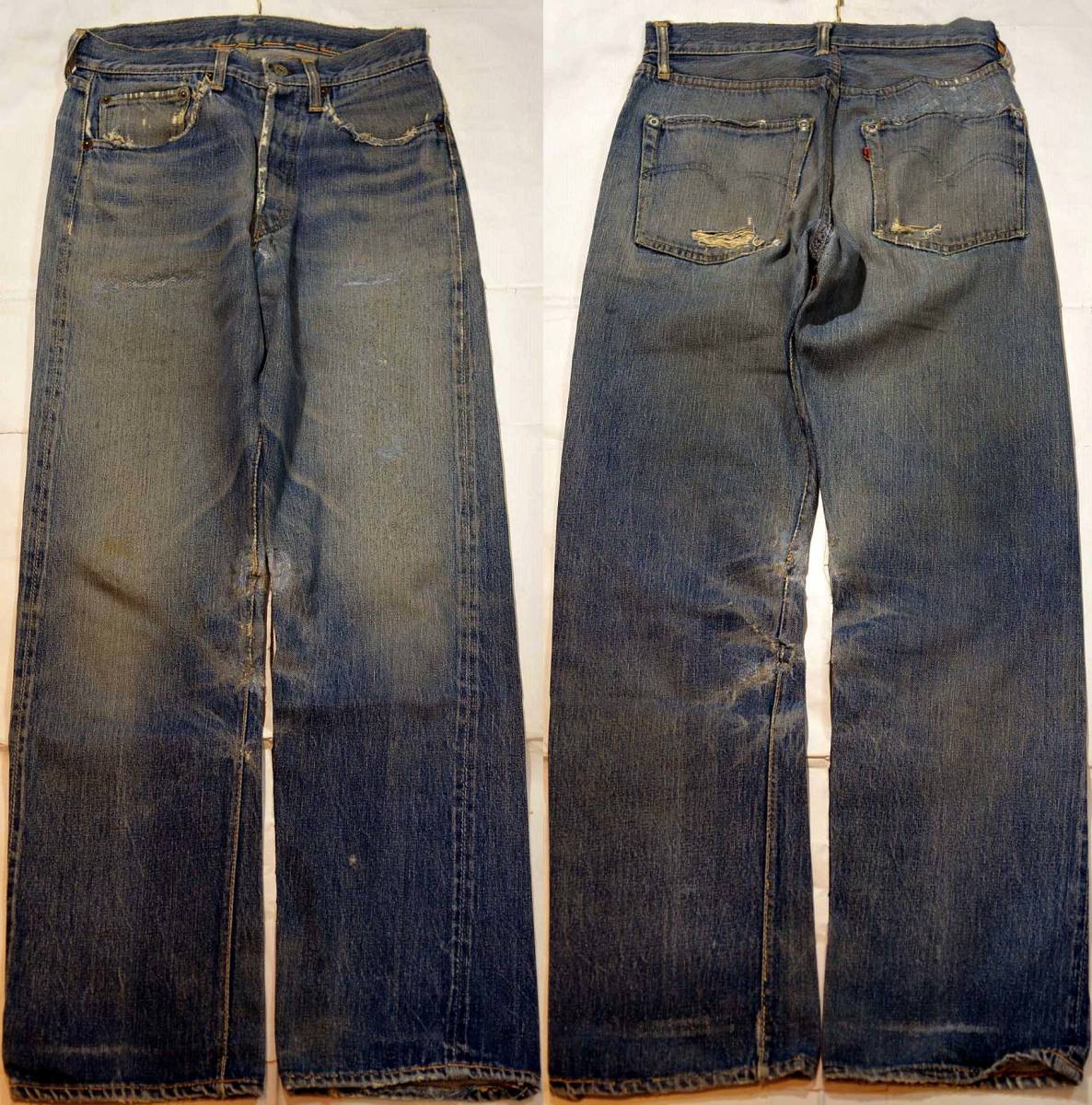 大きな取引 t314/LEVIS501XX革パッチ 50's 色落ち抜群 グッドサイズ