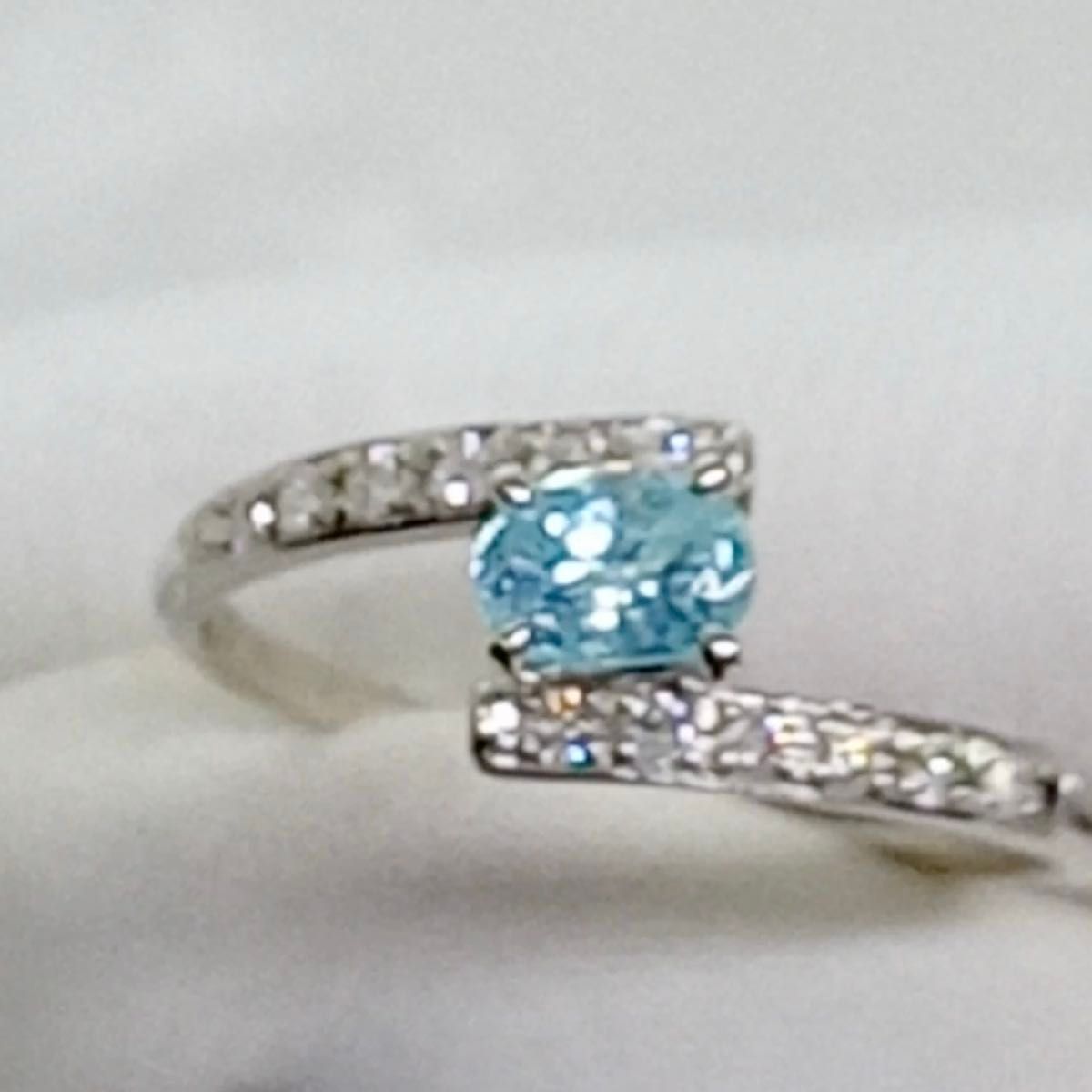 pt900 世界三大希少石パライバトルマリン&天然ダイヤモンドリング 0.361ct 12号 ソーティング