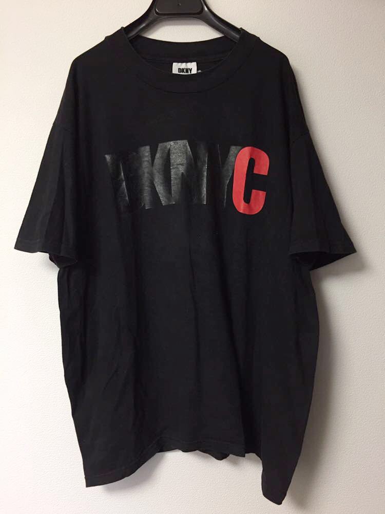 DKNY ※ラッピング ※ オールド DKNYC ビッグT Tシャツ 【正規品】 ロゴ 黒 赤
