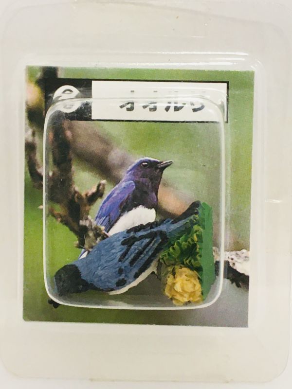 オオルリ　鳥　フィギュア　とり　日本　小鳥　生き物　生物　動物　ミニチュア　野鳥　Bird　未使用　２１_画像1