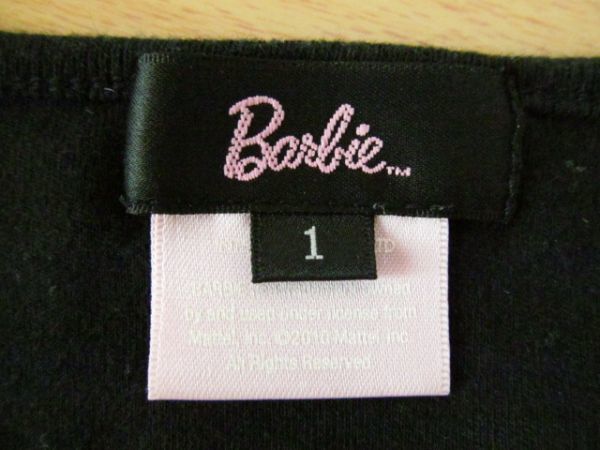 (35811)Barbie Barbie Kids girl T-shirt cut and sewn frill chu-ru black 1 150 USED