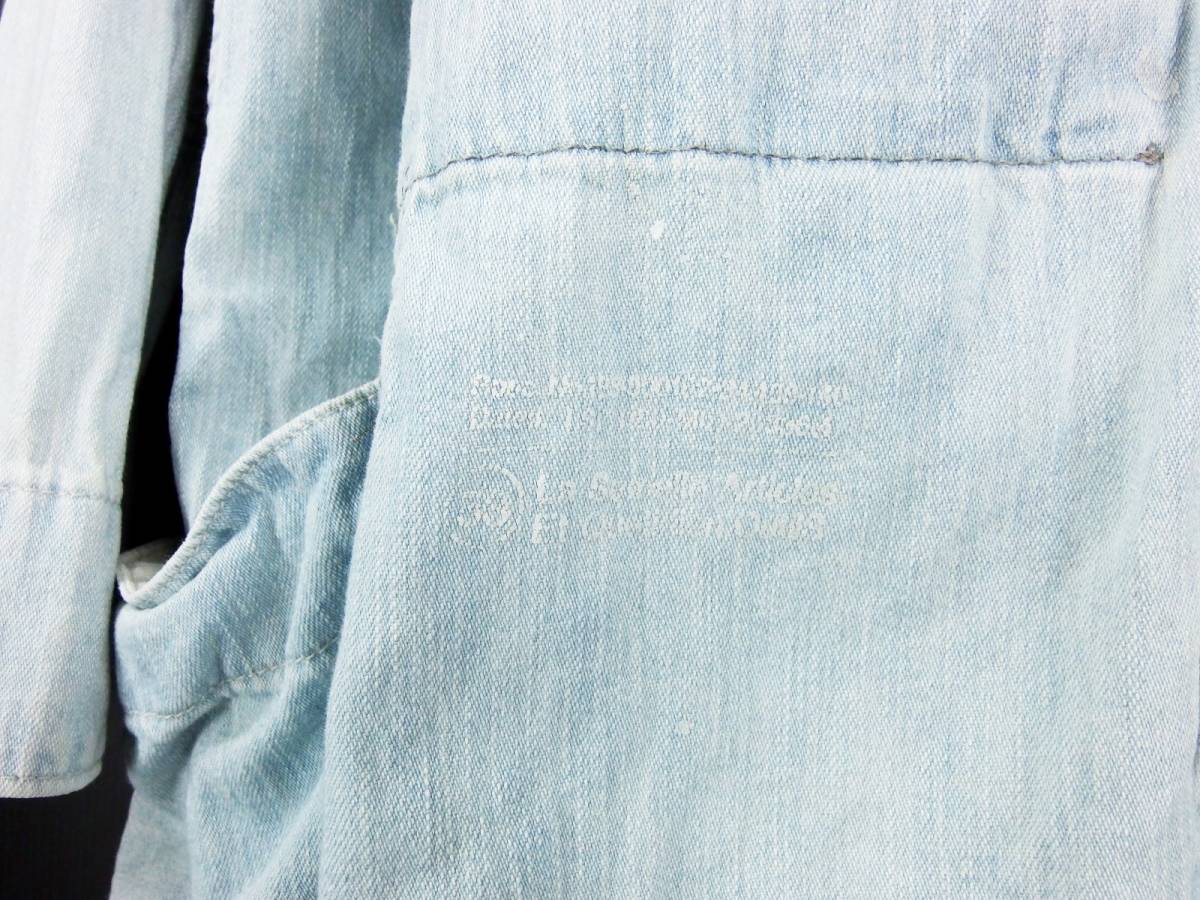 #Johnbull Johnbull / AL684 / женский / хлопок ×linen/ индиго краска обработка / Denim French Work пальто size M