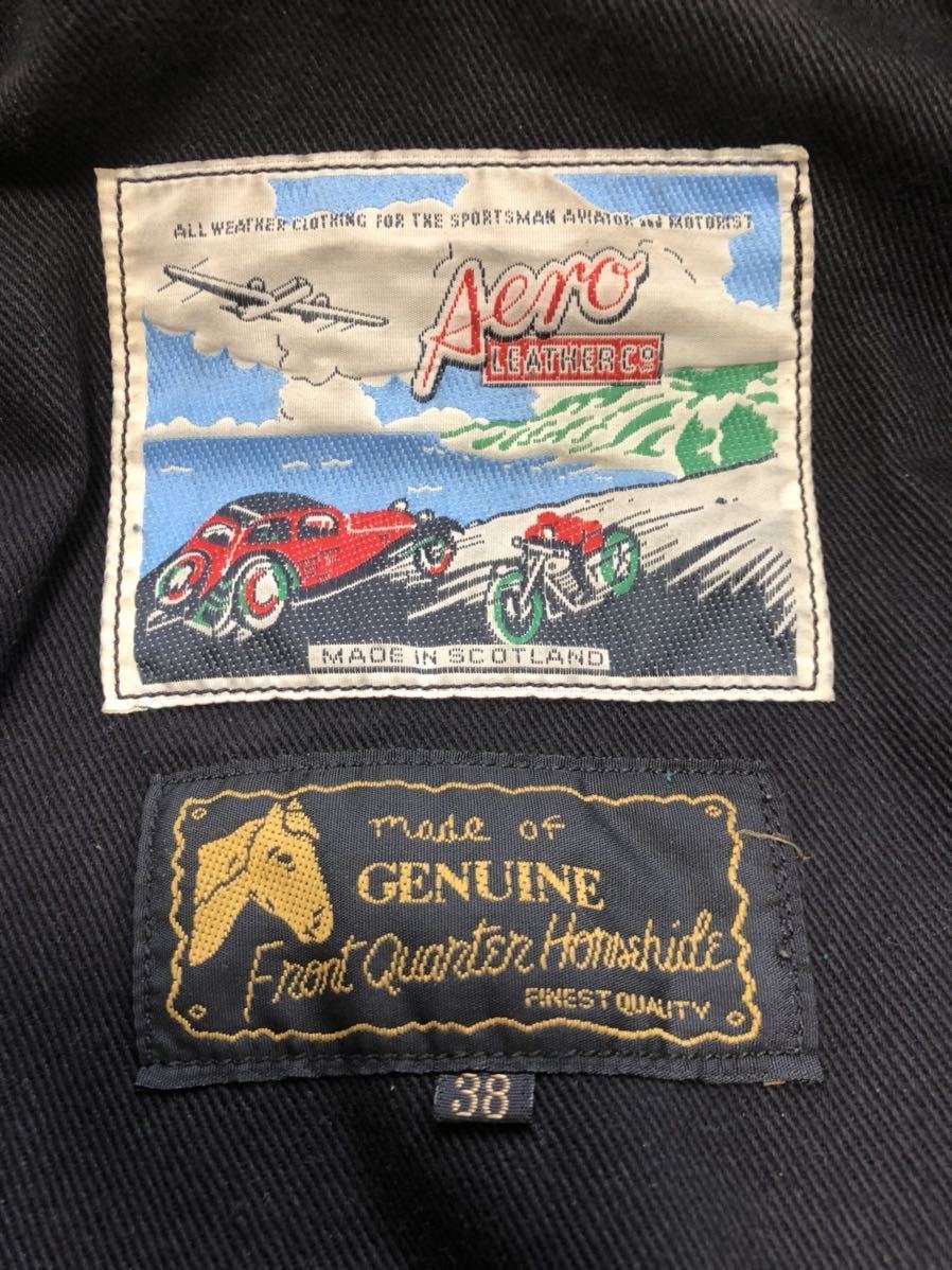 極品 デッドストック 1997年頃 AERO LEATHER エアロレザー / ホースハイド ダブルライダース The REAL McCOY'S/リアルマッコイズ 入手不可