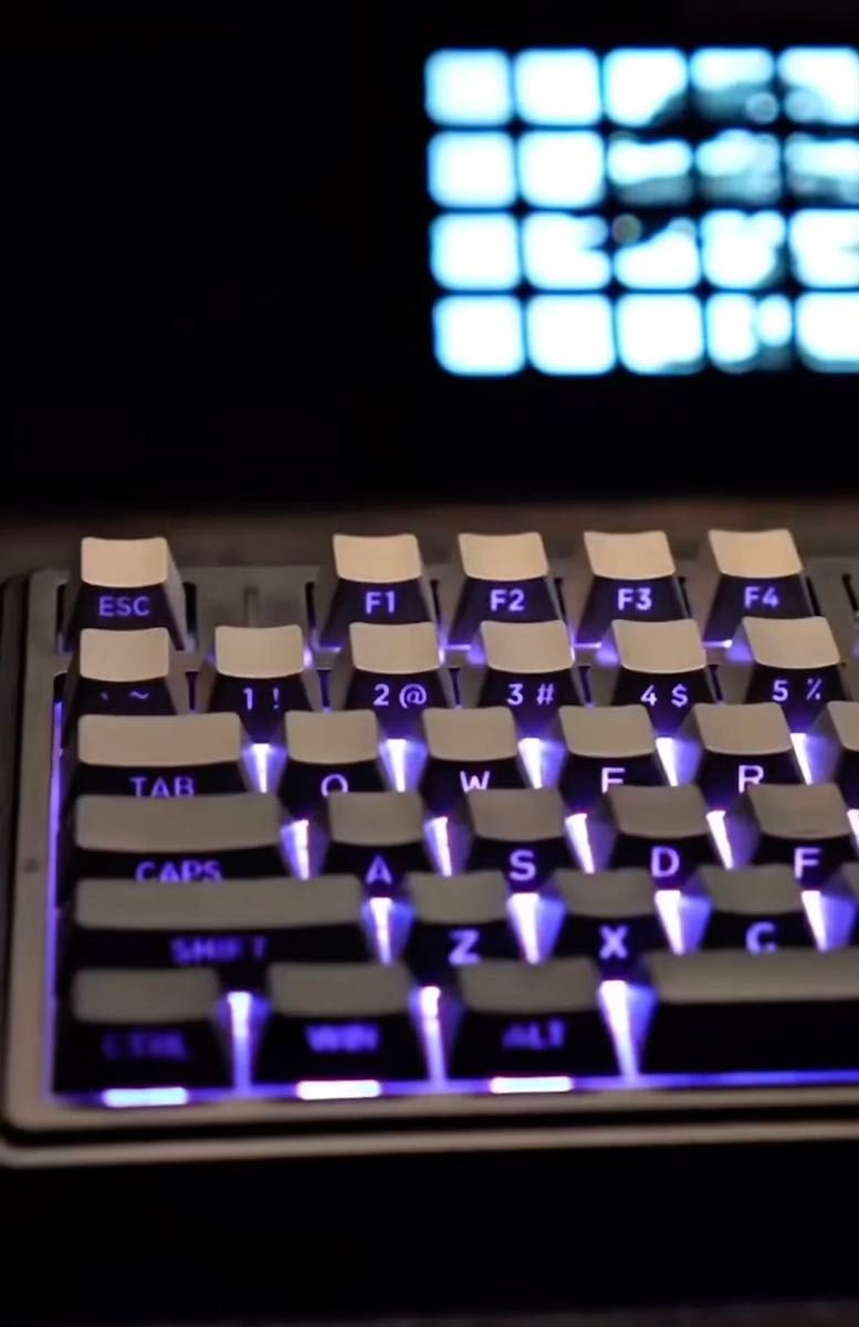 ゲーミングキーボード 75% 黒色 「有線 無線」 「ios android」箱あり 音フェチに超おすすめです