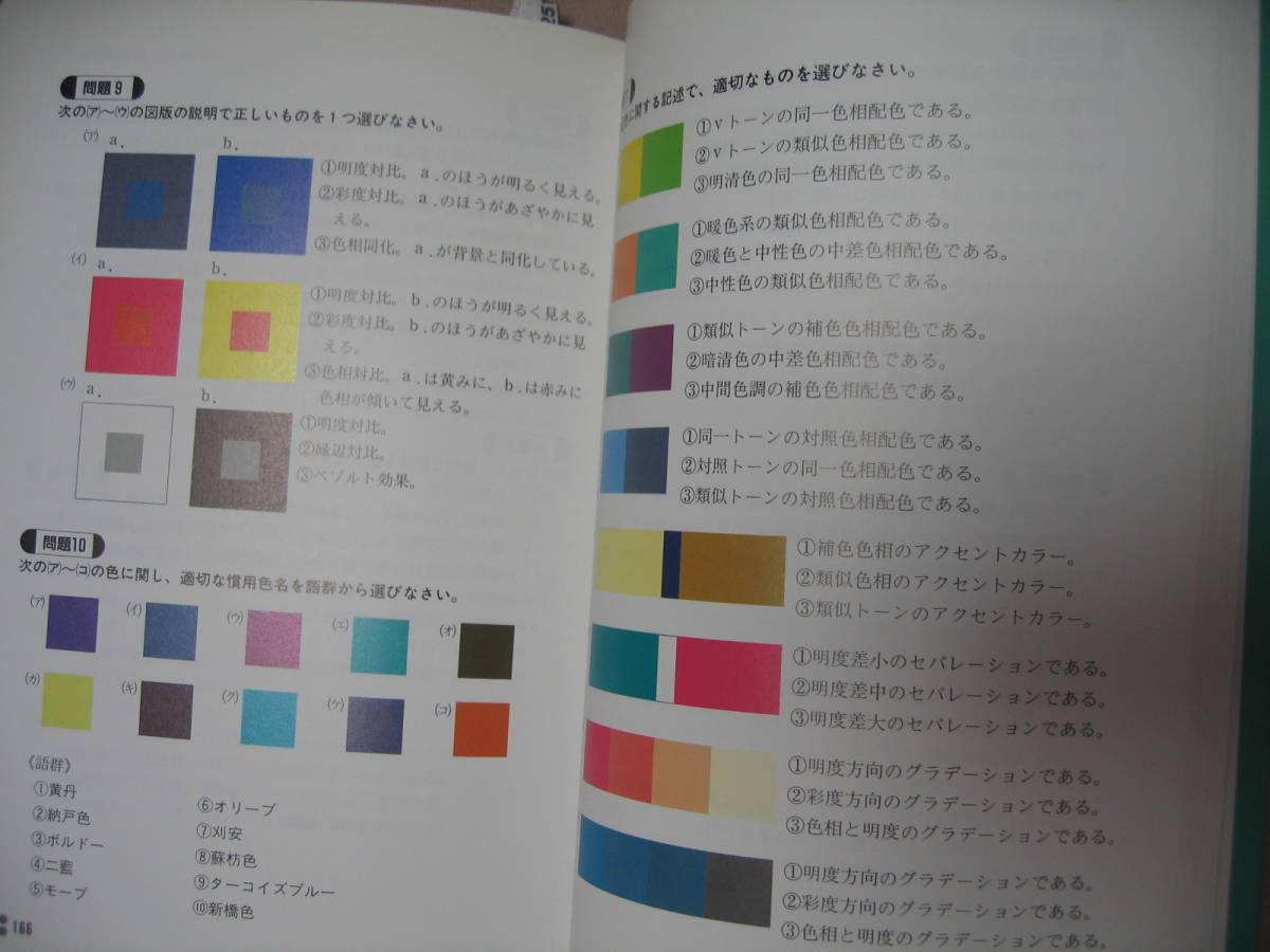 ★色彩検定２・３級用　問題と解説　ファッション・カラーコーディネート ： これ１冊で合格できる ★新星出版社 定価：￥1,800 _画像7